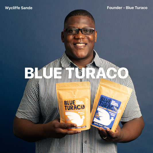 Wycliffe sande on Blue Turaco Coffee