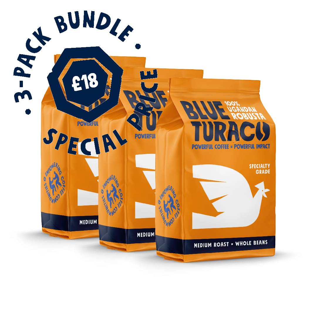 Blue Turaco 3 Pack Bundle (WHOLEBEAN) - Blue Turaco Coffee